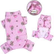 🐶 adorable pink klippo dog/puppy teddy bear flannel pamajas/bodysuit/overall/jumper/romper for small breeds логотип