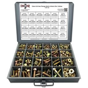 img 1 attached to 383-Piece Metric Class 8.8 Hex Cap Flange Frame Bolts & Flange Nuts Assortment Kit: High-Quality Hardware for Versatile Applications