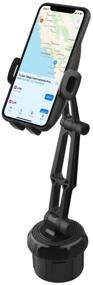 img 4 attached to 📱 Fugetek Car Cup Holder Phone Mount Cradle - Universal Base, Hands-Free, Adjustable, 360 ° Rotatable - Compatible with iPhone 12, 11, XR/XS Max, XS/X, 8/8+, Samsung Galaxy S10, S9, HTC, GPS - Black