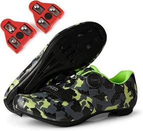 img 4 attached to Womens Cycling Cleats Lightweight Compatible Men's Shoes for Athletic