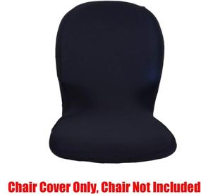 img 3 attached to 🪑 Enhance Comfort & Style with Chris.W Stretchable Removable Office Chair Cover in Universal Black Shade