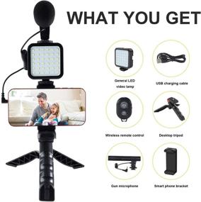 img 1 attached to EBSTL Vlogging Kit: Professional Smartphone Video Setup with Microphone and Light - Perfect for YouTube, TikTok, and Vlogging