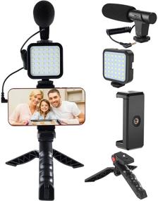 img 4 attached to EBSTL Vlogging Kit: Professional Smartphone Video Setup with Microphone and Light - Perfect for YouTube, TikTok, and Vlogging