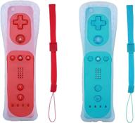 🎮 wii u console remote controller (2-pack) - red and blue logo