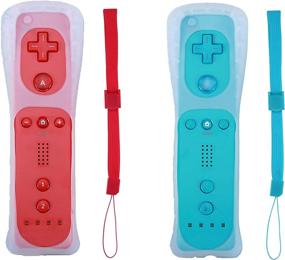 img 4 attached to 🎮 Wii U Console Remote Controller (2-Pack) - Red and Blue
