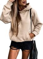 👚 stylish and comfortable: shewin women's casual hoodies with long sleeves, lightweight pullover tops and convenient pocket - perfect for any occasion logo