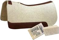 🌟 high-quality 5 star horse saddle pad - 1-inch thick western contoured natural pad - the performer full skirt - size 32x32 - includes free sponge saddle pad cleaner логотип