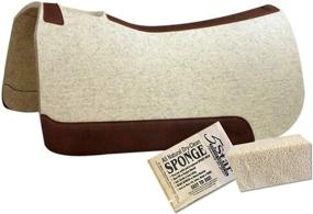 img 4 attached to 🌟 High-Quality 5 Star Horse Saddle Pad - 1-Inch Thick Western Contoured Natural Pad - The Performer Full Skirt - Size 32x32 - Includes Free Sponge Saddle Pad Cleaner