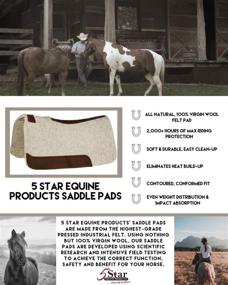 img 2 attached to 🌟 High-Quality 5 Star Horse Saddle Pad - 1-Inch Thick Western Contoured Natural Pad - The Performer Full Skirt - Size 32x32 - Includes Free Sponge Saddle Pad Cleaner