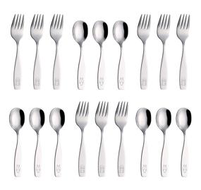 img 4 attached to ANNOVA Silverware: Stainless Kids' Flatware for a Fun and Stylish Home Store Experience