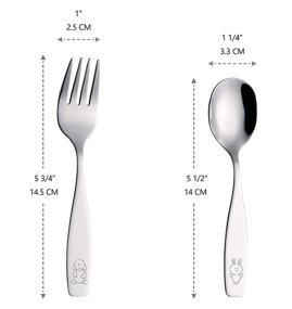 img 3 attached to ANNOVA Silverware: Stainless Kids' Flatware for a Fun and Stylish Home Store Experience