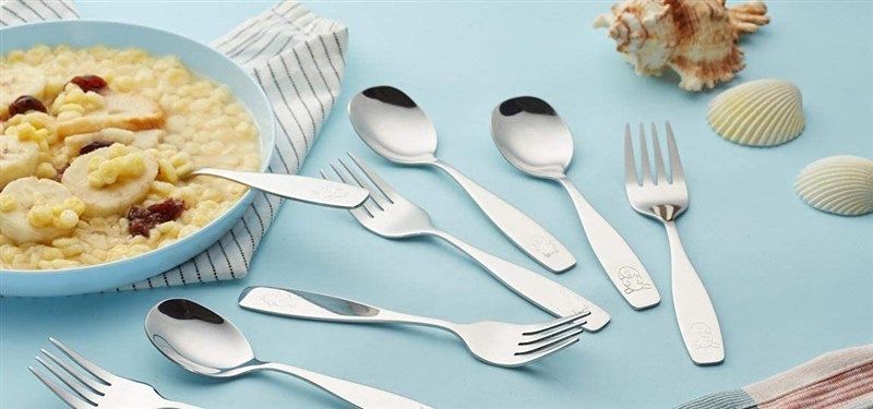 ANNOVA Kids Silverware Children's Safe Flatware Set Stainless Steel -  Children Forks, Children Tablespoons, Toddler Utensils, Metal Cutlery Set  for