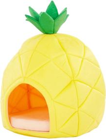 img 1 attached to 🍍 Comfort and Style: YML Pineapple Yellow Pet Bed for Your Furry Friend!