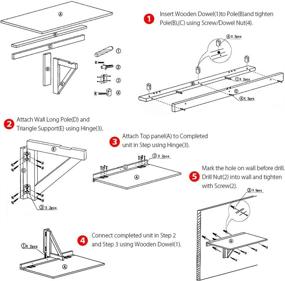 img 1 attached to DricRoda Wall Mounted Drop Leaf Folding Apartment Furniture