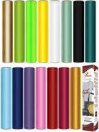 🔥 firefly craft htv heat transfer vinyl bundle for silhouette or cricut iron on vinyl | pack of 15 colors including white htv and black htv | size: 12"x20" each logo