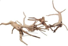 img 2 attached to 🌿 Assorted Sizes Natural Driftwood Vine Branches for Reptiles Aquarium Decoration - Pack of 4, Small Pieces