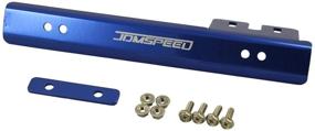img 2 attached to Universal Blue Front Bumper License Plate Mount Bracket Holder Bar by JDMSPEED - Enhanced SEO