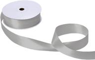 jillson roberts bulk spool 1.5-inch x 50 yards double-faced satin ribbon, silvery-gray, available in 7 vibrant colors logo