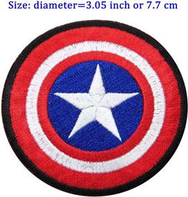 img 3 attached to Enhance Your Style with 3.05 Inch Captain America Shield Logo Decorative Patch