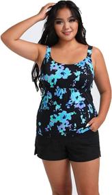 img 1 attached to Tankini Swimsuits Bathing Swimwear Boyshort Sports & Fitness in Water Sports