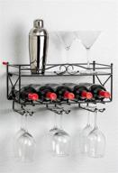 🍷 mango steam 2 tier wall mounted wine rack with stemware holder - stylish storage solution for your kitchen, bar, and more логотип