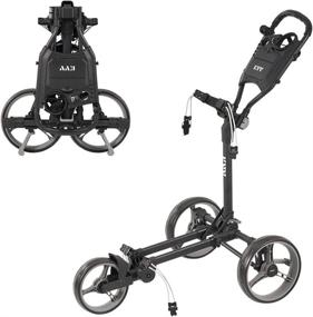 img 2 attached to 🏌️ KVV 3 Wheel Compact Golf Push-Pull Cart: Lightweight Aluminum Frame, Flat Folding Design