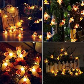 img 1 attached to 🐝 SKYFIRE Solar Powered Honeybee String Lights - 30 LED Outdoor Fairy String Lights for Garden, Patio, Flower Trees, Lawn and Landscape - Warm White