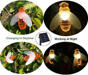 img 3 attached to 🐝 SKYFIRE Solar Powered Honeybee String Lights - 30 LED Outdoor Fairy String Lights for Garden, Patio, Flower Trees, Lawn and Landscape - Warm White