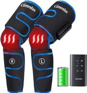 🔥 portable & cordless air compression leg massager with heat, rechargeable for circulation. relaxation for muscles, massage for calf & thigh, handheld controller: 3 modes, 3 intensities logo