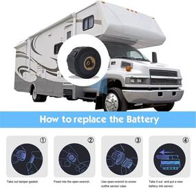 img 2 attached to 🔋 B-Qtech Solar Power TPMS with Repeater for RV Trailer | Wireless Tire Pressure Monitoring System + 6 Sensors for Truck Tow Motorhome | Real-time Display of Pressure & Temperature 0~200psi