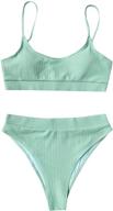 👙 soly hux women's high waisted scoop neck bikini 2 piece swimsuits logo