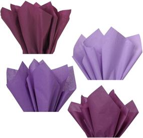 img 2 attached to 🎉 Assorted Mixed Color Plum Lavender Violet Purple Tissue Paper Multi-Pack for Wedding, Baby Shower, Craft, and Gift Decorations - 96 Sheets, 15" x 20