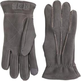 img 1 attached to UGG Leather Gloves Sherpa Lining Men's Accessories in Gloves & Mittens