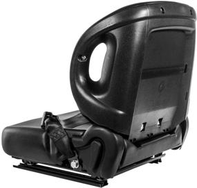 img 1 attached to 🪑 Adjustable Replacement Mechanical Seat with Seatbelt for Stark Universal Forklift and Compatible with Clark, Cat, and Toyota Seats - Featuring Curved Back Support