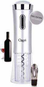img 4 attached to 🍷 Ozeri Nouveaux II Electric Wine Opener Set with Foil Cutter, Wine Pourer, and Stopper