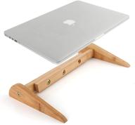 🔨 wooden laptop stand: detachable & adjustable notebook holder for ultimate portability - ergonomic design for macbook pro, ipad, tablets & all notebooks logo