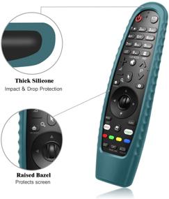 img 2 attached to 📺 Fintie Silicone Protective Case for LG AN-MR600/ AN-MR650/ AN-MR18BA/ AN-MR19BA/ AN-MR20GA TV Remote Control: Anti-Slip, Anti-Lost, Shockproof Magic Remote Cover Sleeve - Dark Cyan