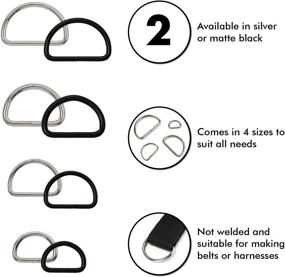 img 3 attached to Electroplated Metal Welded D Rings for Beading & Jewelry Making - Assorted Options