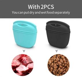 img 1 attached to 🐾 Convenient Silicone Dog Treat Pouch with Waist Clip and Magnetic Closure - Ideal for Pet Training, Moisture-Proof Storage for Dogs and Cats