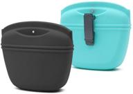 🐾 convenient silicone dog treat pouch with waist clip and magnetic closure - ideal for pet training, moisture-proof storage for dogs and cats логотип