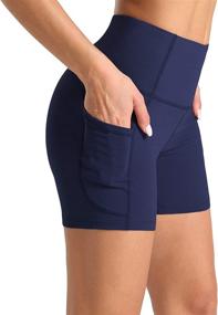 img 2 attached to 🩳 Stay Comfortable and Stylish with Wjustforu Biker Shorts: High Waist Yoga Shorts with Side Pockets for Women's Workout and Running