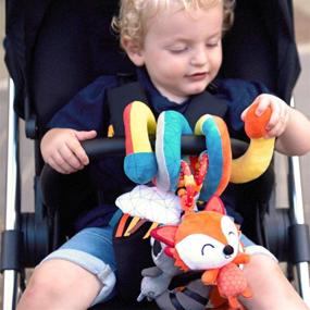 img 1 attached to 🧸 Diono Activity Spiral Baby Toy: Vibrant Plush Spiral with Interactive Hanging Toys, Ideal for Strollers and Car Seat Bars