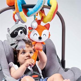 img 3 attached to 🧸 Diono Activity Spiral Baby Toy: Vibrant Plush Spiral with Interactive Hanging Toys, Ideal for Strollers and Car Seat Bars