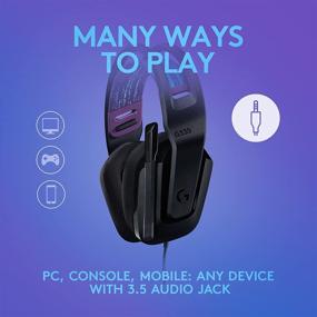 img 2 attached to 🎧 Logitech G335 Wired Gaming Headset with Flip-to-Mute Microphone, 3.5mm Audio Jack, Memory Foam Earpads, Lightweight - Compatible with PC, Playstation, Xbox, Nintendo Switch (Black)