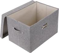 yyjop linen storage bins with lids: foldable boxes for home, bedroom, and office organization logo