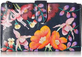 img 4 attached to 💐 Anuschka Vintage Bouquet Handbags & Wallets, Crafted in Painted Leather