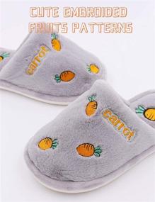 img 3 attached to 🍓 ETERNITY J. Little Kids Toddler Indoor Slip on Slippers - Soft & Warm Cartoon Fruits Shoes for Boys and Girls