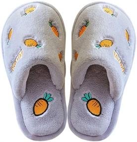 img 4 attached to 🍓 ETERNITY J. Little Kids Toddler Indoor Slip on Slippers - Soft & Warm Cartoon Fruits Shoes for Boys and Girls