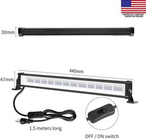 img 3 attached to 💡 CLY 4-Pack 28W UV LED Blacklight Bar with 5ft Power Cord, US Plug, Switch - Ideal Stage Lighting, Body Paint, Fluorescent Poster Party Supplies for Glow-in-The-Dark Birthday Wedding Party