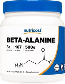 img 4 attached to Nutricost Beta Alanine Powder - 500g (1.1lbs) | Pure, Gluten-Free & Non-GMO
